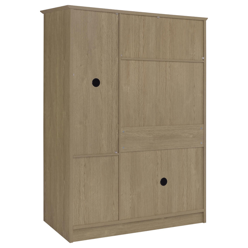 Canova 3-door Bedroom Wardrobe Storage Cabinet Armoire Latte - 950445