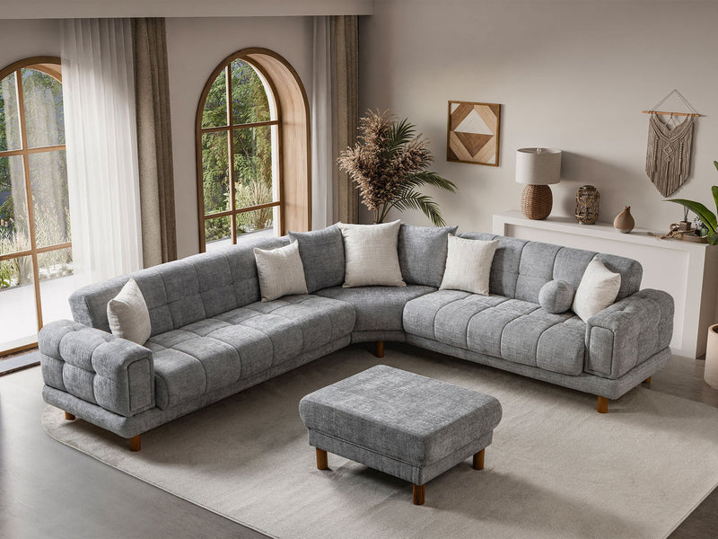 Canyon Sectional Sofa in Grey - 200-ST-CAN-CREMONA15-S