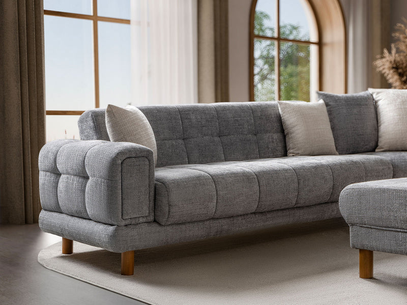 Canyon Sectional Sofa in Grey - 200-ST-CAN-CREMONA15-S