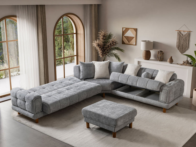 Canyon Sectional Sofa in Grey - 200-ST-CAN-CREMONA15-S