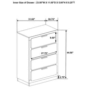Caraway 4-drawer Bedroom Chest White - 224775