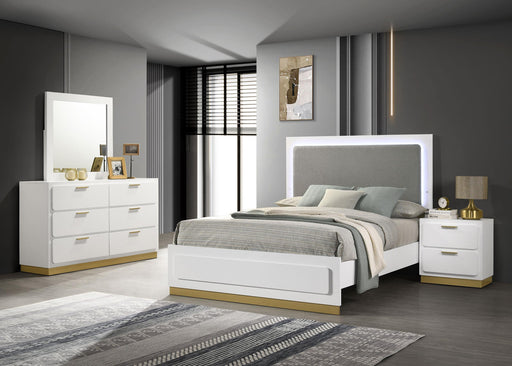 Caraway 4-piece California King Bedroom Set White - 224771KW-S4
