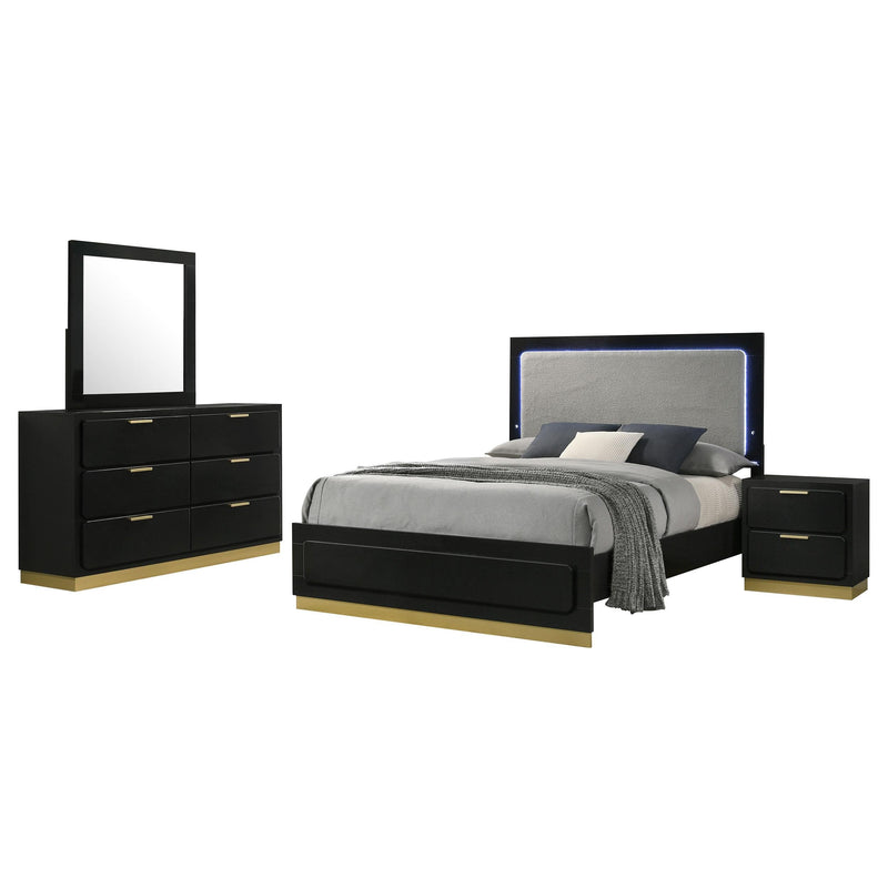 Caraway 4-piece Queen Bedroom Set Black - 224781Q-S4