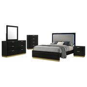 Caraway 5-piece California King Bedroom Set Black - 224781KW-S5
