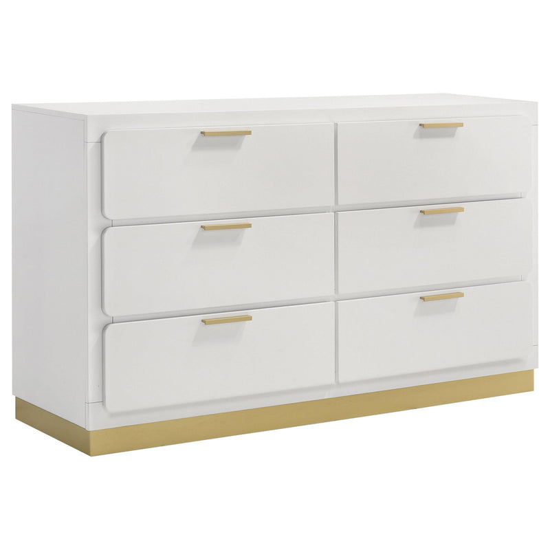 Caraway 6-drawer Dresser White - 224773