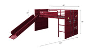 Cargo Twin Loft Bed W/Slide - 38300