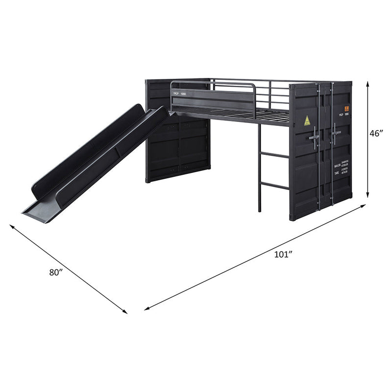 Cargo Twin Loft Bed W/Slide - 38305