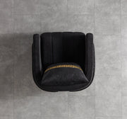 Carlina Black Velvet Chair - CARLINABK-CHAIR