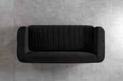 Carlina Black Velvet Sofa - CARLINABK-S