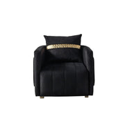Carlina Black Velvet Sofa & Loveseat - CARLINABK-SL