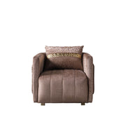 Carlina Coffee Velvet Chair - CARLINACOF-CHAIR