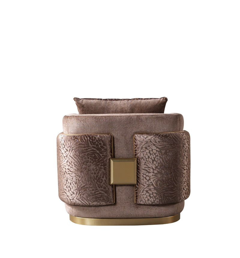 Carlina Coffee Velvet Chair - CARLINACOF-CHAIR