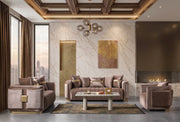 Carlina Coffee Velvet Chair - CARLINACOF-CHAIR