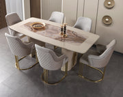 Carlina Ivory 7-Piece Dining Set - CARLINA DS-7PC