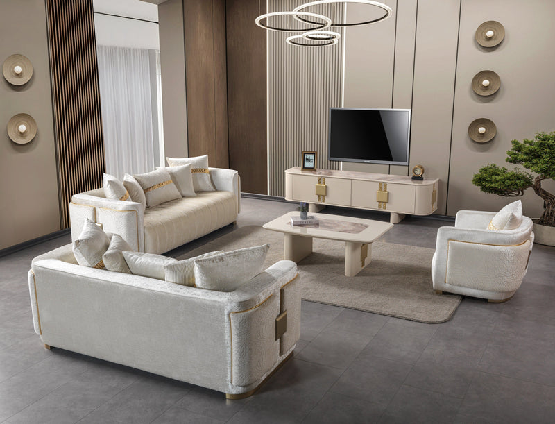 Carlina Ivory Coffee Table - CARLINA-COFFEE
