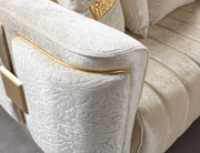 Carlina Ivory Velvet Sofa & Loveseat - CARLINAIV-SL