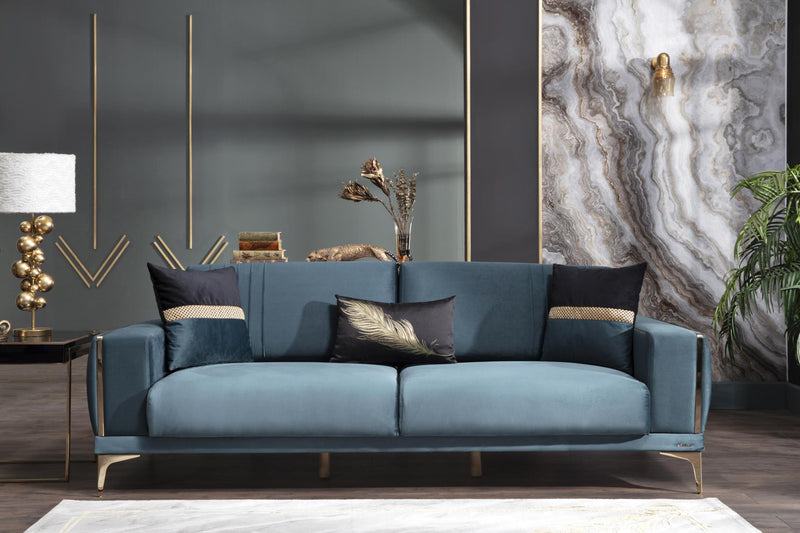 Carlino 3 Seat Sleeper (Napoly E.Green) 4 Pieces - DMV FurnitureSleeper Sofa