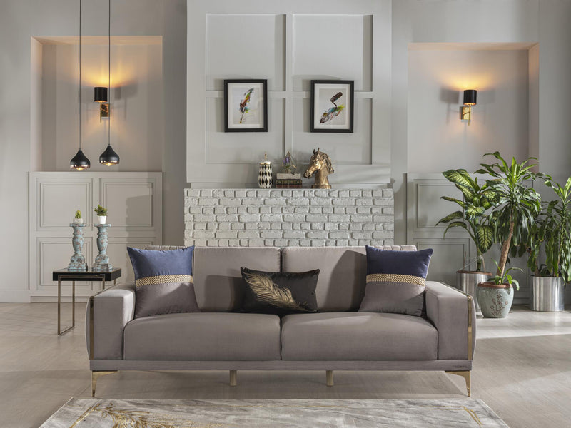 Carlino 3 Seat Sleeper (Napoly Grey) 2 Pieces - DMV FurnitureSleeper Sofa