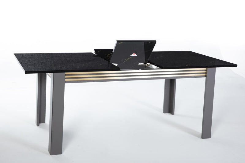 Carlino Expandable Dining Table (Prada Grey/Car.Mrb) 2 Pieces - DMV FurnitureDining Table