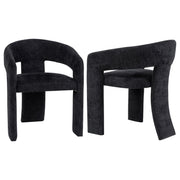 Carlow Upholstered Dining Arm Chair Black (Set of 2) - 193813BLK