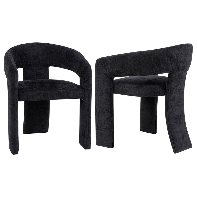 Carlow Upholstered Dining Arm Chair Black (Set of 2) - 193813BLK