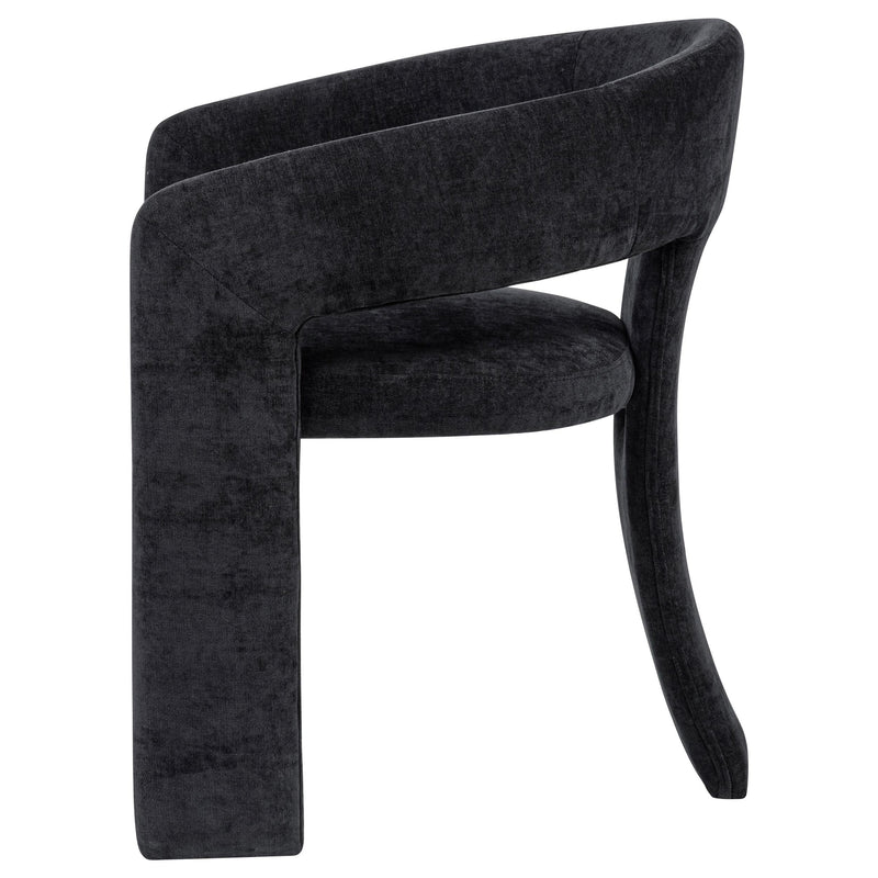 Carlow Upholstered Dining Arm Chair Black (Set of 2) - 193813BLK