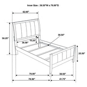 Carlton 4-piece Twin Bedroom Set Cappuccino - 202091T-S4