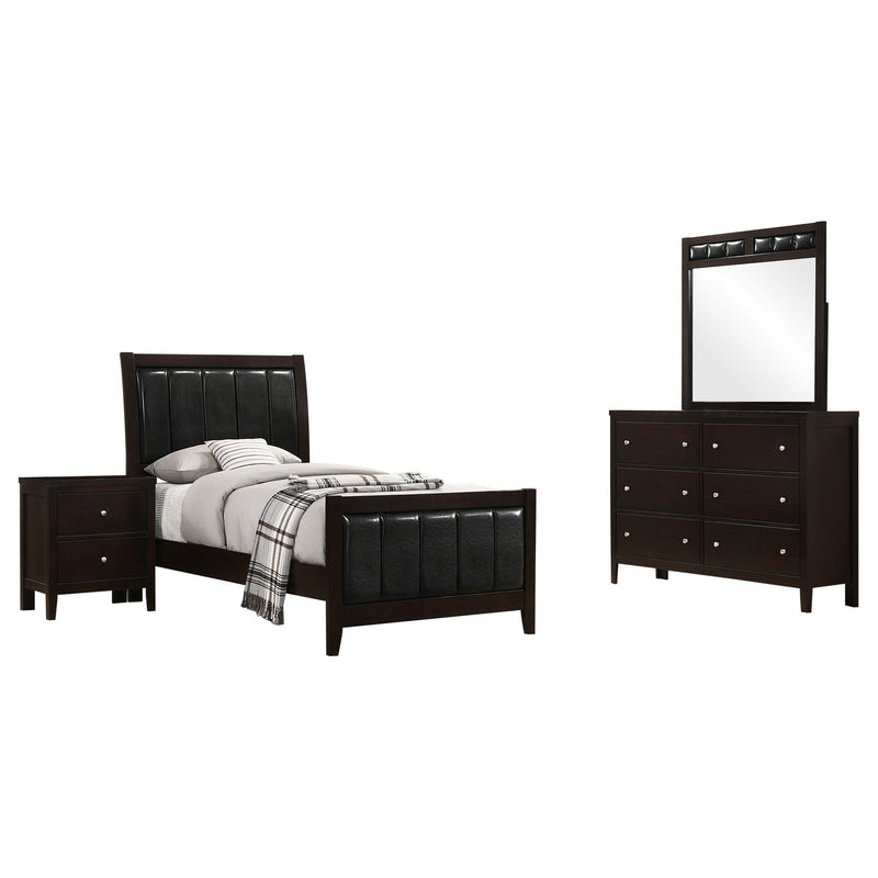 Carlton 4-piece Twin Bedroom Set Cappuccino - 202091T-S4