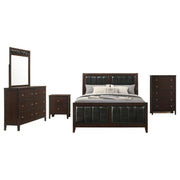 Carlton 5-piece California King Bedroom Set Cappuccino - 202091KW-S5