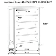 Carlton 5-piece Eastern King Bedroom Set Cappuccino - 202091KE-S5