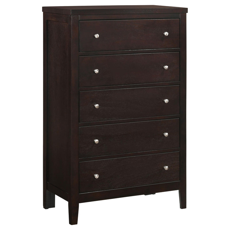 Carlton 5-piece Full Bedroom Set Cappuccino - 202091F-S5