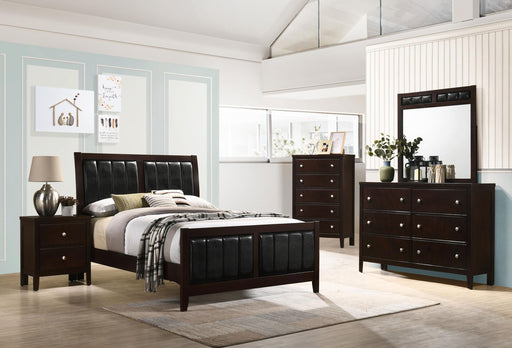 Carlton 5-piece Full Bedroom Set Cappuccino - 202091F-S5