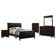 Carlton 5-piece Full Bedroom Set Cappuccino - 202091F-S5