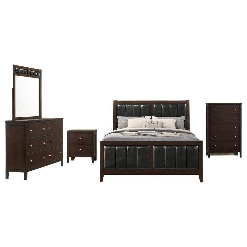 Carlton 5-piece Queen Bedroom Set Cappuccino - 202091Q-S5
