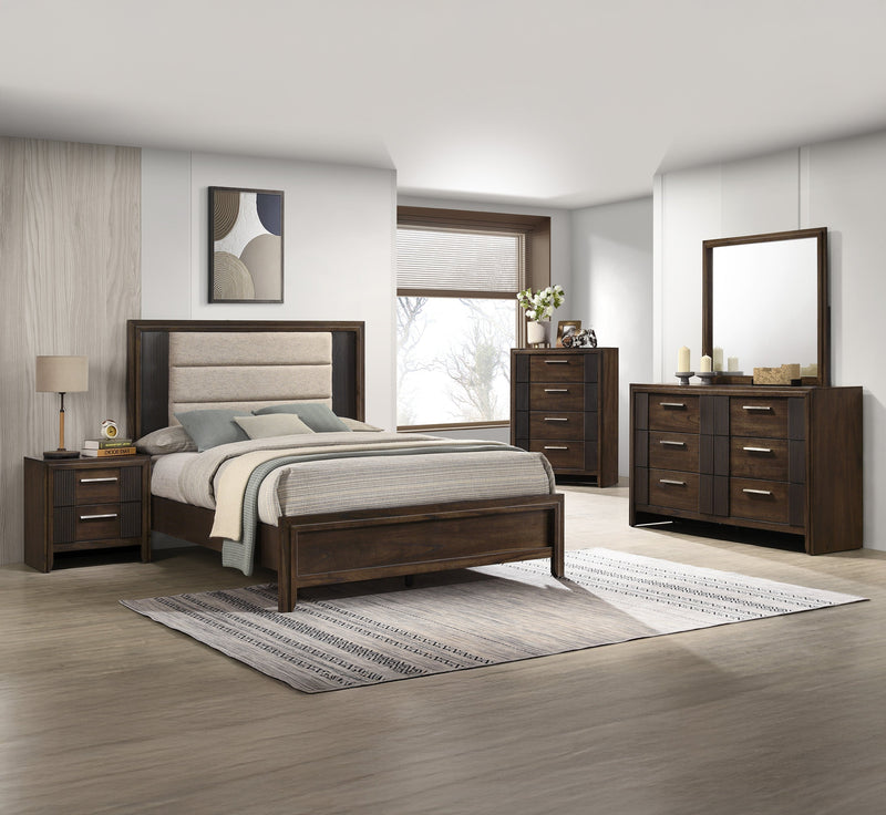 Carlton Brown King Panel Bed - DMV FurnitureKing Bed