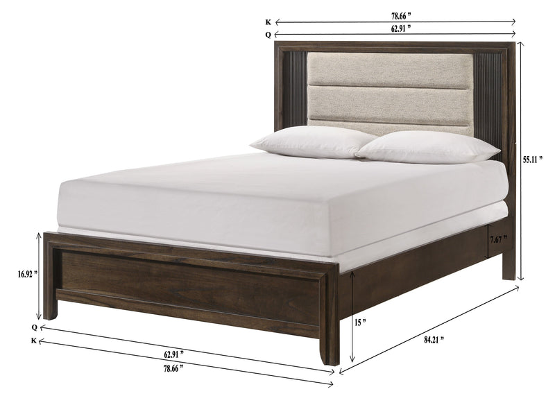 Carlton Brown King Panel Bed - DMV FurnitureKing Bed