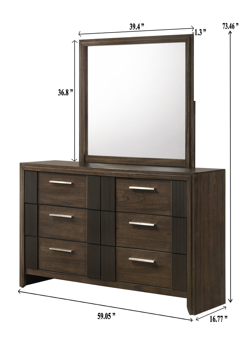 Carlton Brown Upholstered Panel Bedroom Set - DMV FurnitureBedroom Set