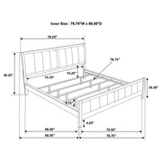 Carlton Wood California King Panel Bed Cappuccino - 202091KW