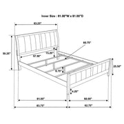 Carlton Wood Queen Panel Bed Cappuccino - 202091Q