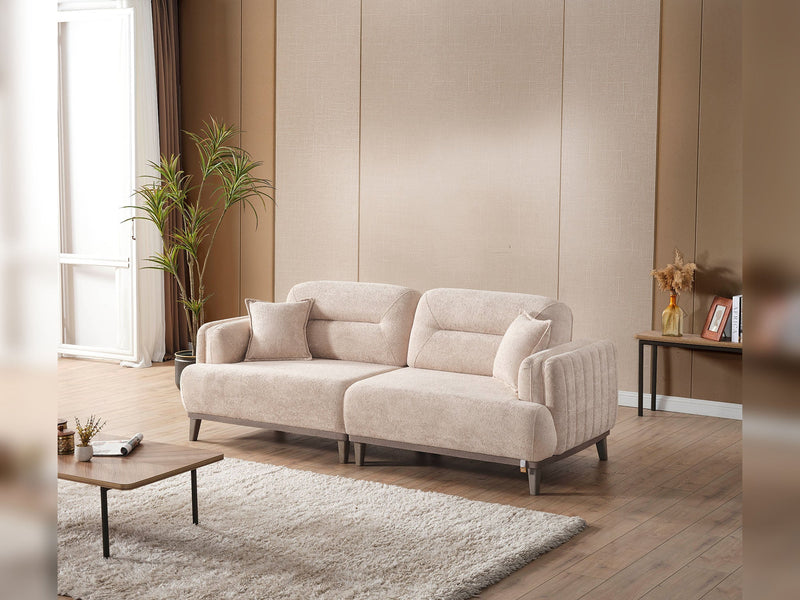 Carmen 4-pieces (2 Sofa & 2 Chair) Livingroom in Grey - White - 200-ELIF-CAR-A520-3311