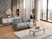 Carmen 4-pieces (2 Sofa & 2 Chair) Livingroom in Grey - White - 200-ELIF-CAR-A520-3311