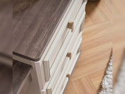 Carmen Bedroom (Queen Frame With Headboard & Dresser With Mirror & Ottoman & 2 Nightstand) - 200-ELIF-CAR-A521-QBED-SET