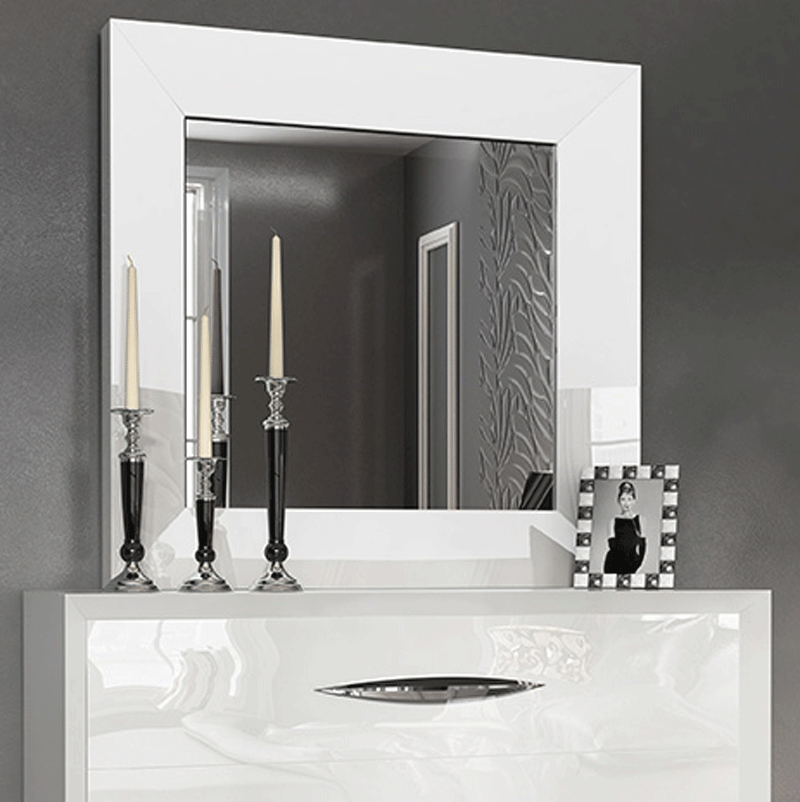Carmen Mirror for Single Dresser White - i29341