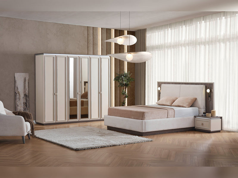 Carmen Nightstand With Back Mirror (2 PCS) - 200-ELIF-CAR-A521-NS-2