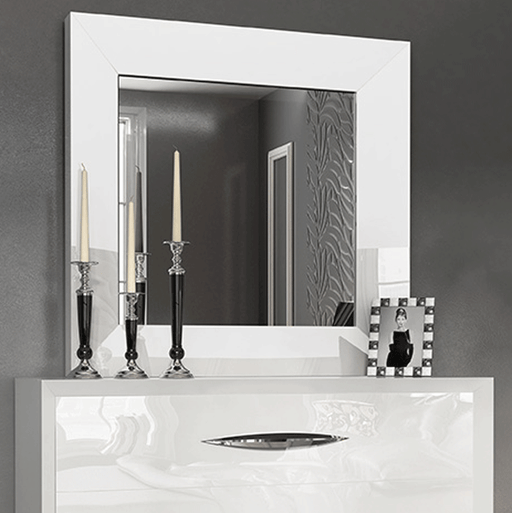 Carmen White Mirror for Single Dresser - i17719