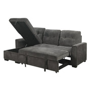 Carolina Gray Reversible Sleeper Sectional with Storage - DMV FurnitureSleeper Sectional