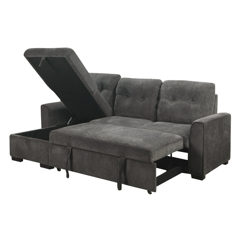 Carolina Gray Reversible Sleeper Sectional with Storage - DMV FurnitureSleeper Sectional