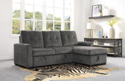 Carolina Gray Reversible Sleeper Sectional with Storage - DMV FurnitureSleeper Sectional