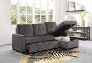 Carolina Gray Reversible Sleeper Sectional with Storage - DMV FurnitureSleeper Sectional