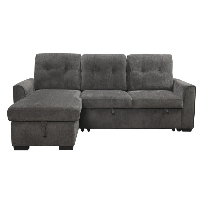 Carolina Gray Reversible Sleeper Sectional with Storage - DMV FurnitureSleeper Sectional